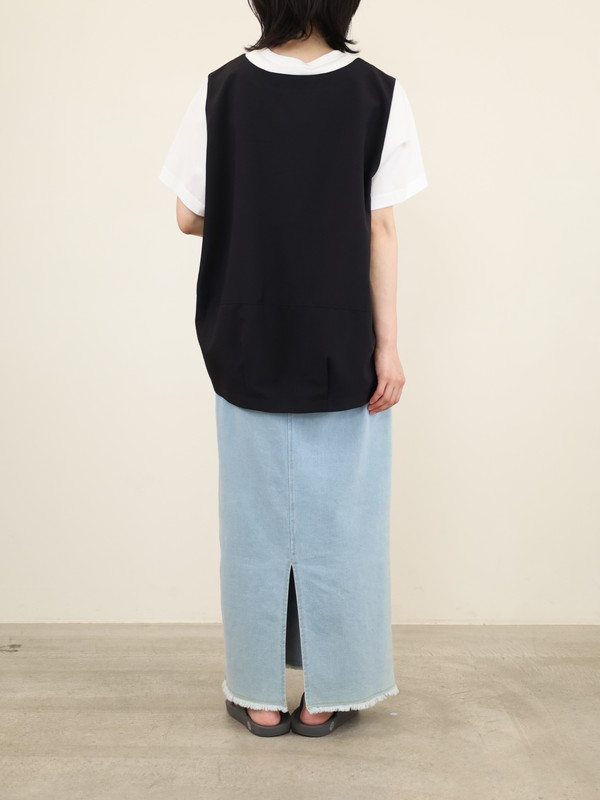 【trois】ベストレイヤードデザイントップス