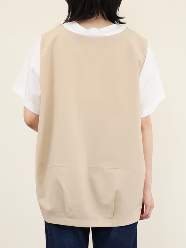 【trois】ベストレイヤードデザイントップス