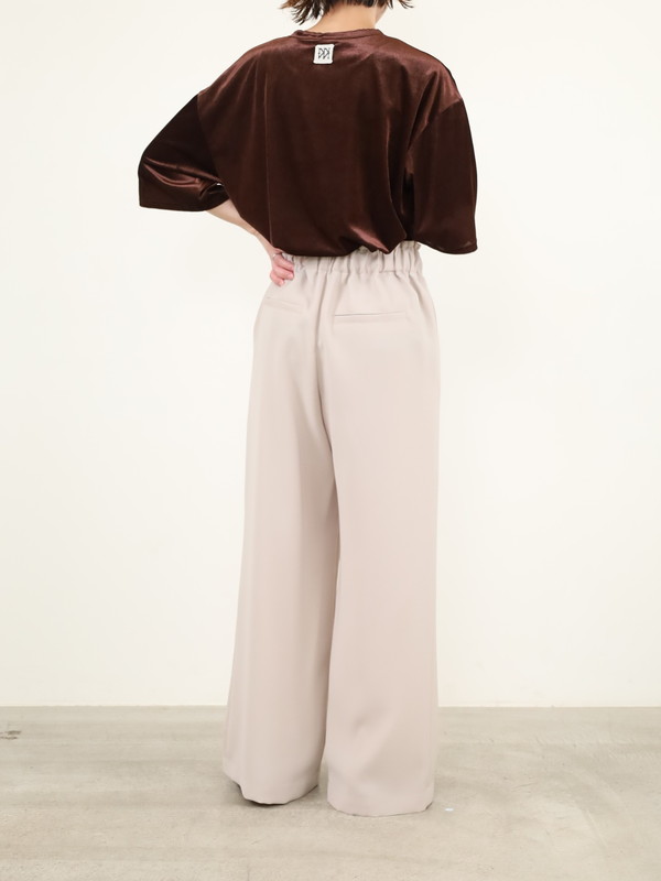 【trois】ダブルクロスワイドイージーパンツ