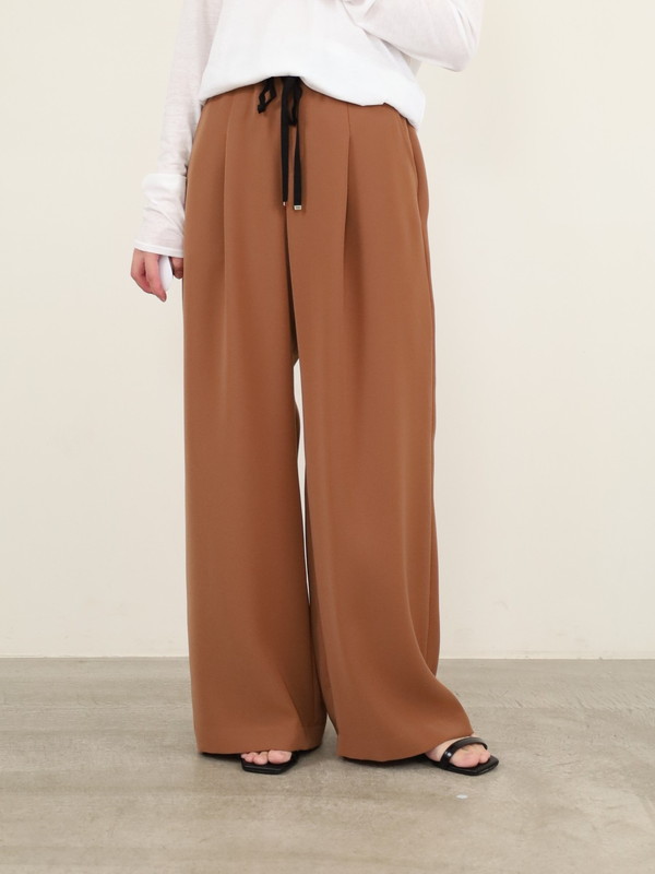 【trois】ダブルクロスワイドイージーパンツ