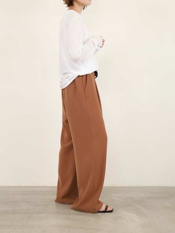 【trois】ダブルクロスワイドイージーパンツ