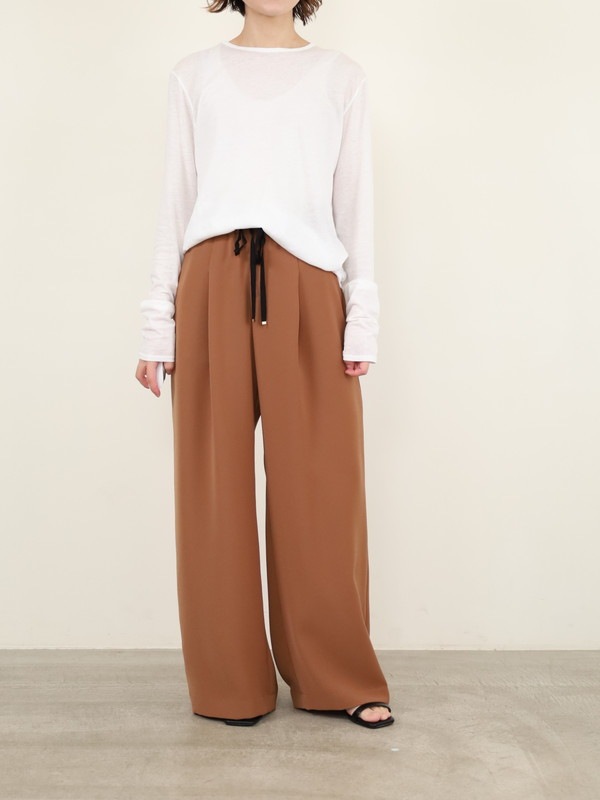 【trois】ダブルクロスワイドイージーパンツ
