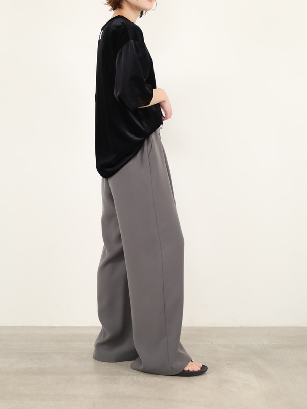 【trois】ダブルクロスワイドイージーパンツ