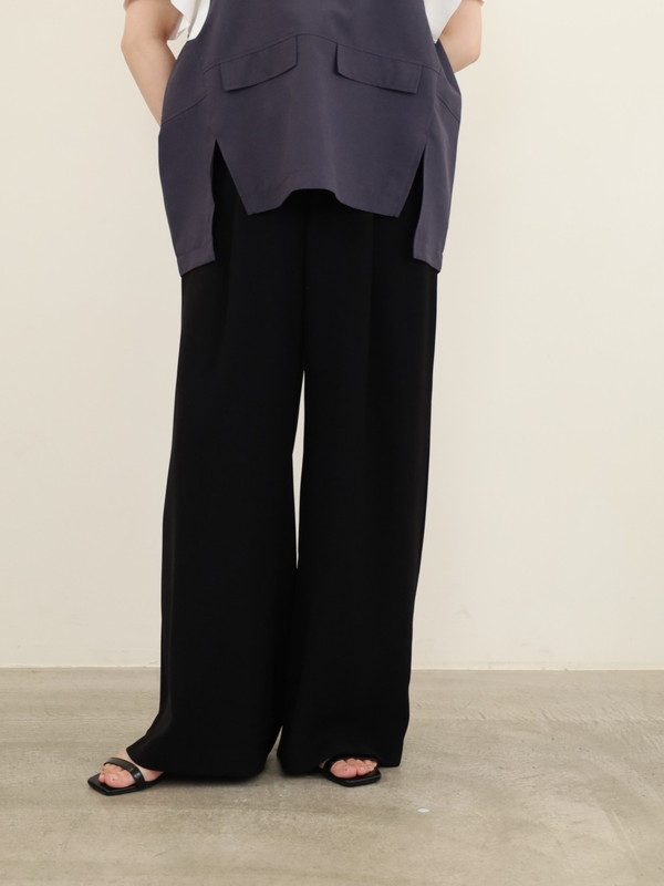 【trois】ダブルクロスワイドイージーパンツ