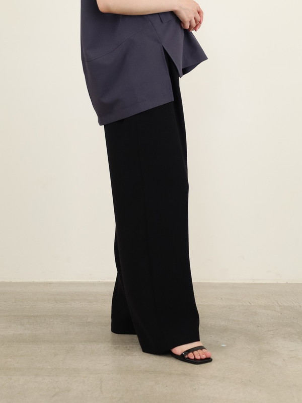 【trois】ダブルクロスワイドイージーパンツ