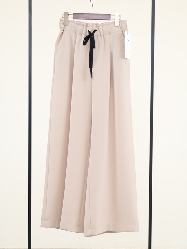 【trois】ダブルクロスワイドイージーパンツ