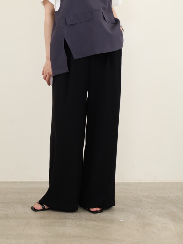 【trois】ダブルクロスワイドイージーパンツ