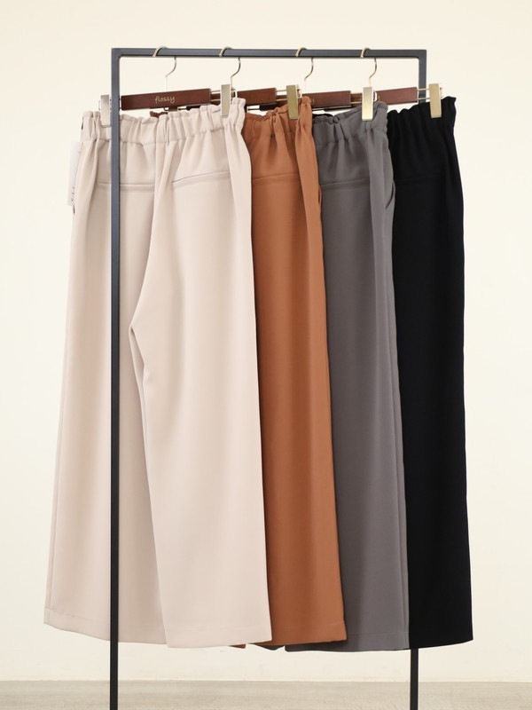 【trois】ダブルクロスワイドイージーパンツ