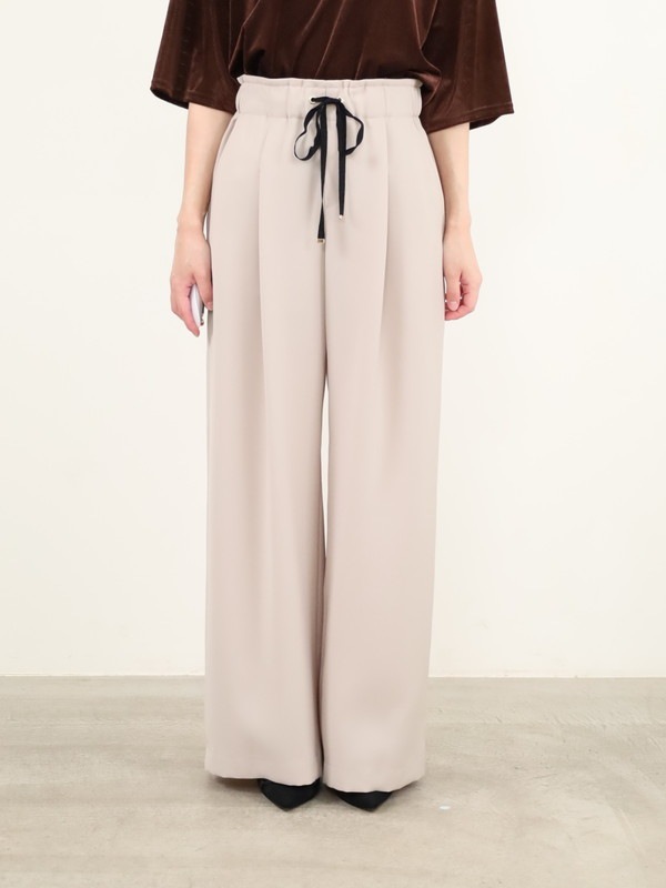 【trois】ダブルクロスワイドイージーパンツ