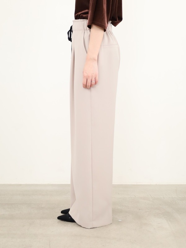 【trois】ダブルクロスワイドイージーパンツ