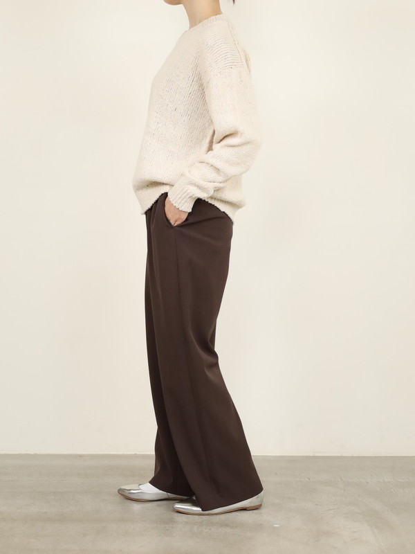 【Emmaculate】ムラ糸コットンVネック長袖ニット