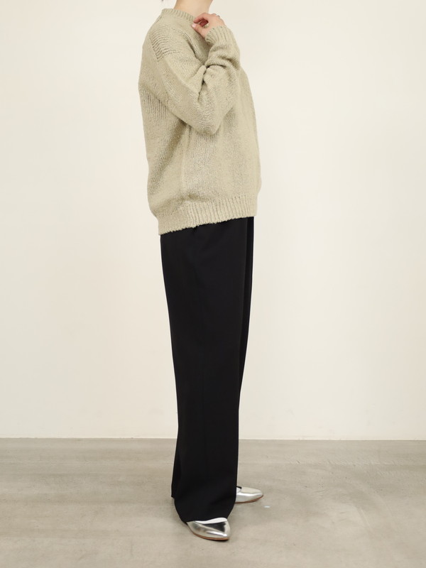 【Emmaculate】ムラ糸コットンVネック長袖ニット