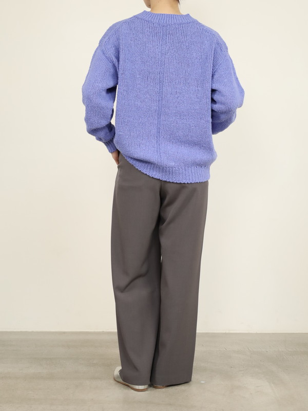 【Emmaculate】ムラ糸コットンVネック長袖ニット