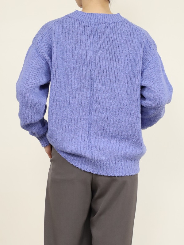 【Emmaculate】ムラ糸コットンVネック長袖ニット