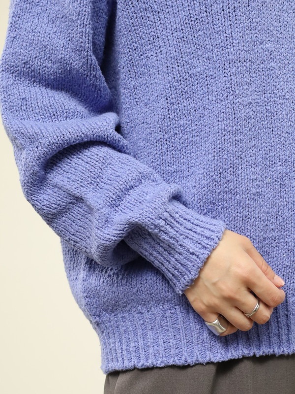 【Emmaculate】ムラ糸コットンVネック長袖ニット