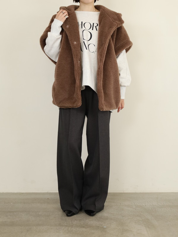 【Emma Taylor】スタンドフーディーボアポンチョ