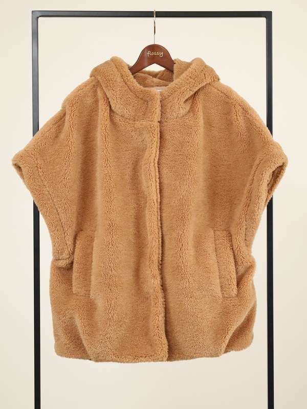 【Emma Taylor】スタンドフーディーボアポンチョ