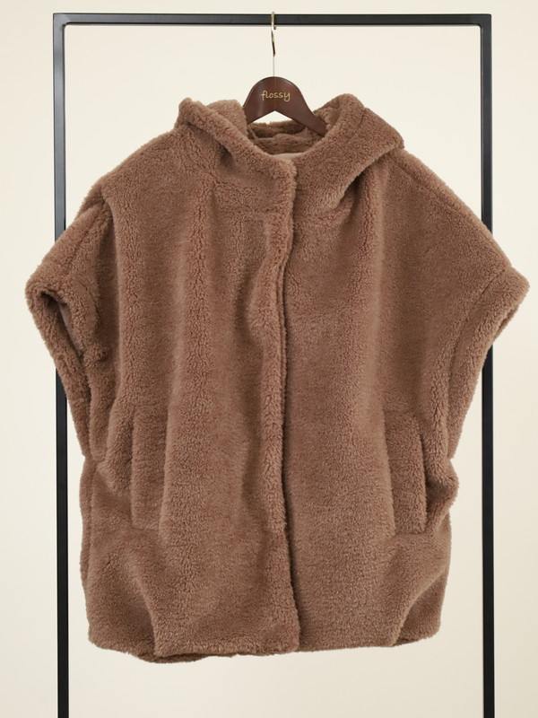 【Emma Taylor】スタンドフーディーボアポンチョ