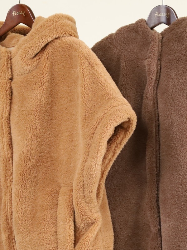 【Emma Taylor】スタンドフーディーボアポンチョ