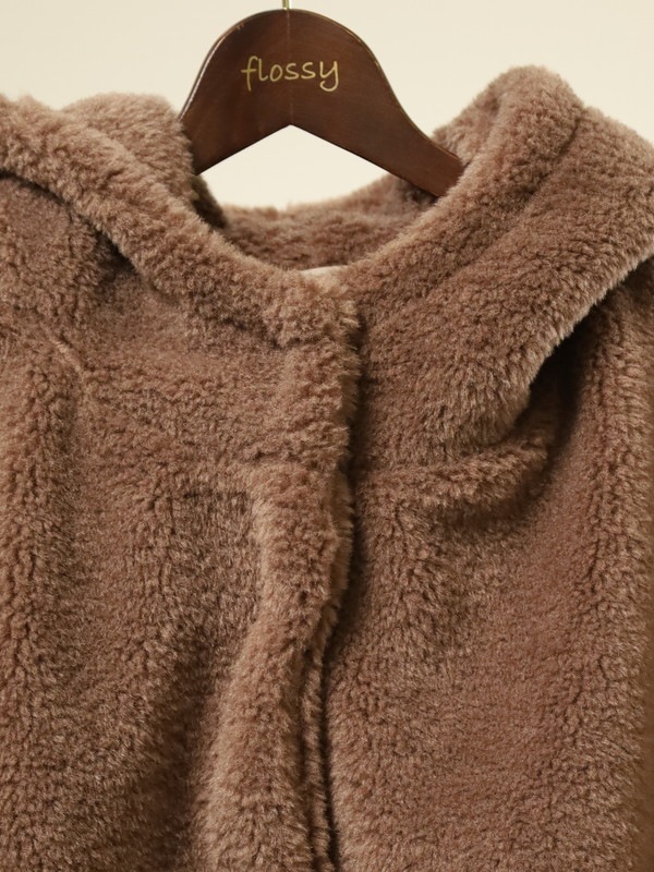 【Emma Taylor】スタンドフーディーボアポンチョ