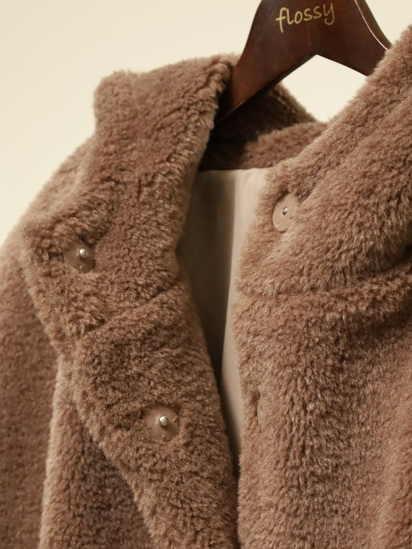 【Emma Taylor】スタンドフーディーボアポンチョ