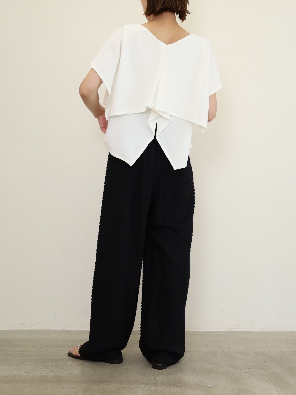 【CHIGNON】ドットジャガードストレートパンツ