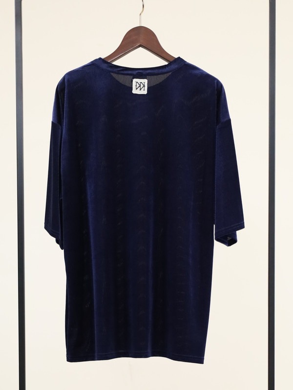 【YENN】ベルベット半袖トップス