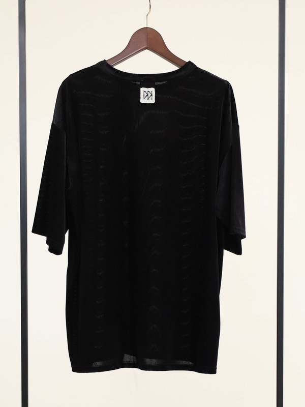 【YENN】ベルベット半袖トップス