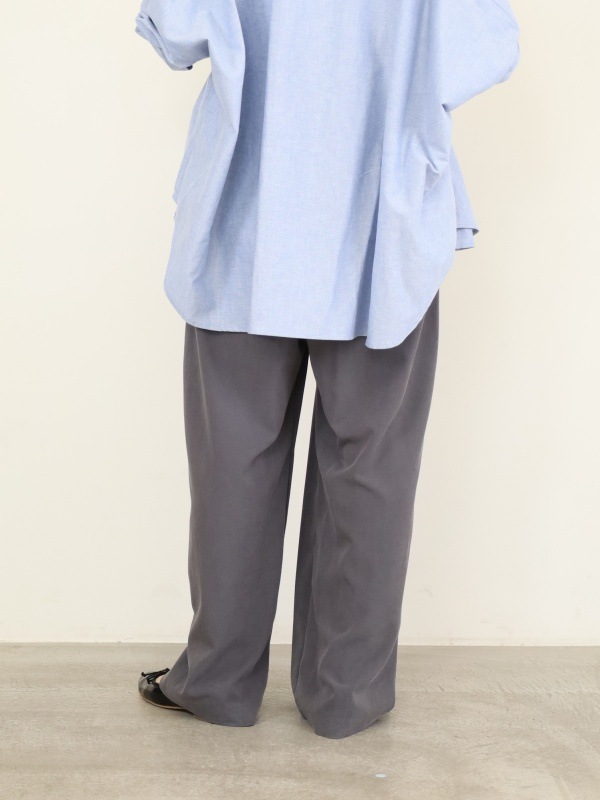 【ルメランジュ】ヴィンテージツイルタックドレープパンツ
