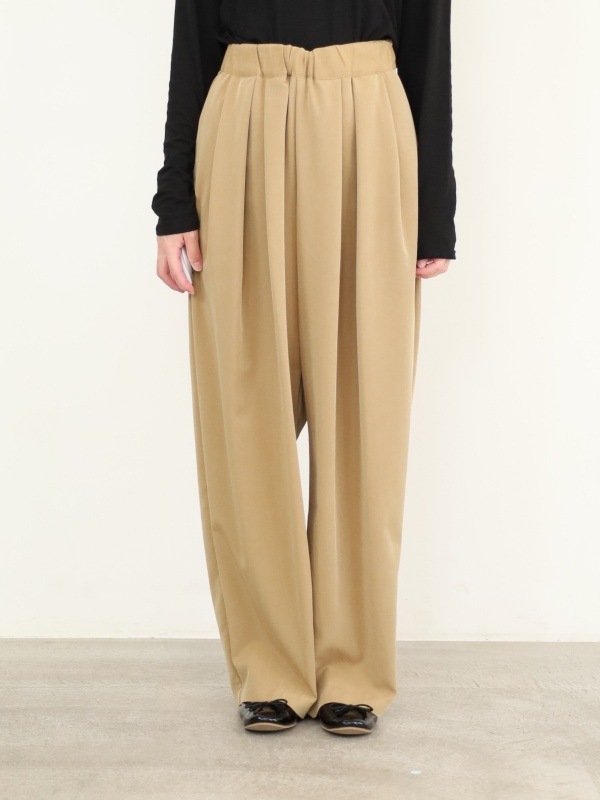 【ルメランジュ】ヴィンテージツイルタックドレープパンツ