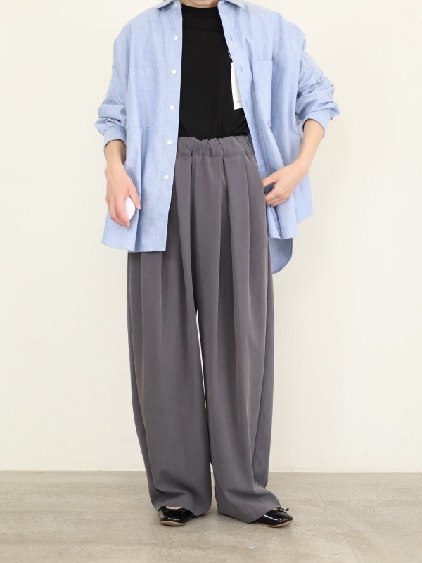 【ルメランジュ】ヴィンテージツイルタックドレープパンツ