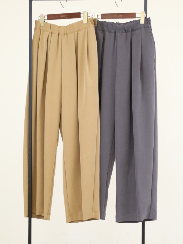 【ルメランジュ】ヴィンテージツイルタックドレープパンツ