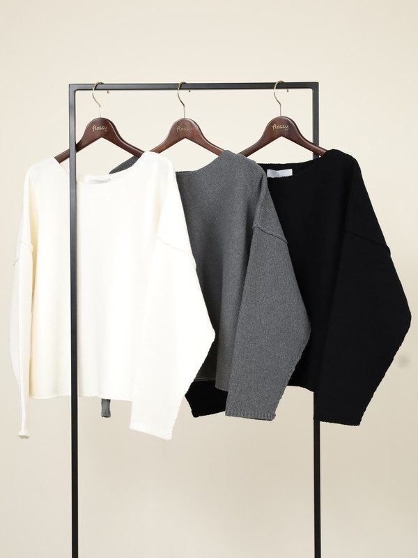 【VERSEAU】バイアスローゲージニット 