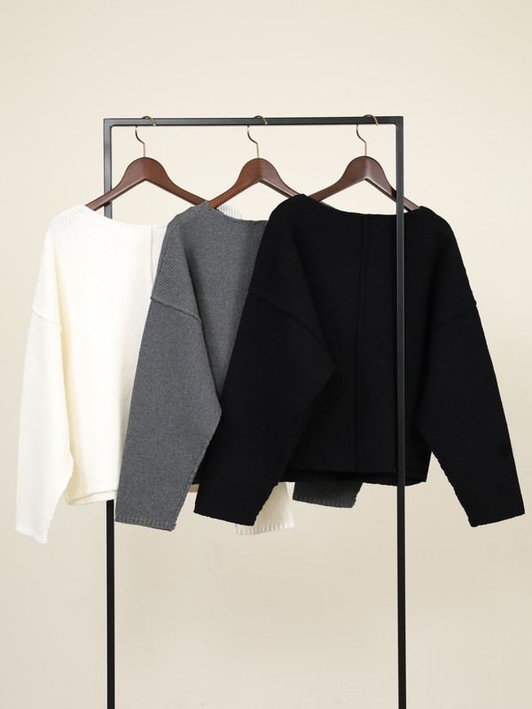 【VERSEAU】バイアスローゲージニット 