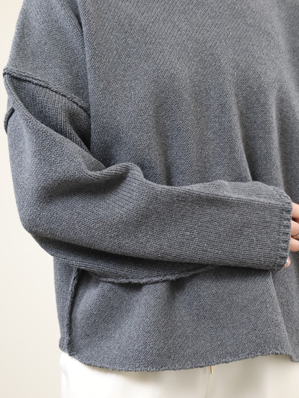 【VERSEAU】バイアスローゲージニット 