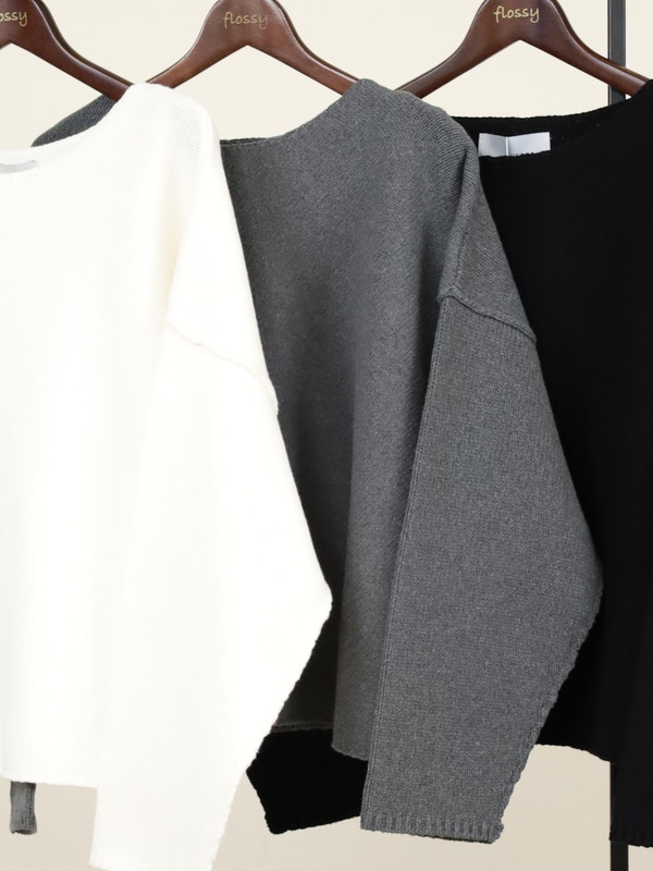 【VERSEAU】バイアスローゲージニット 