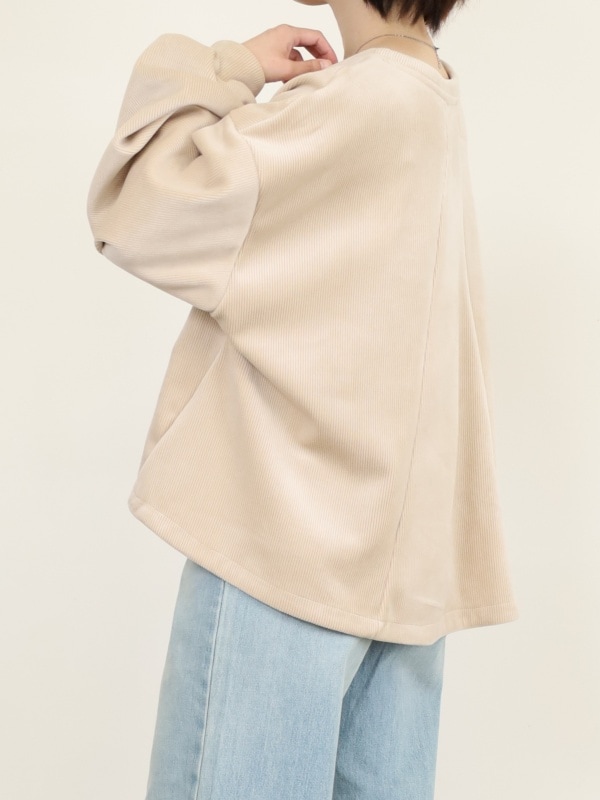 【ayane】ボンバーコーデュロイプルオーバー