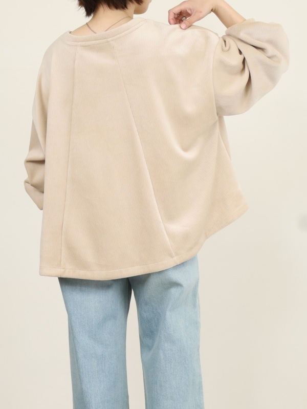 【ayane】ボンバーコーデュロイプルオーバー