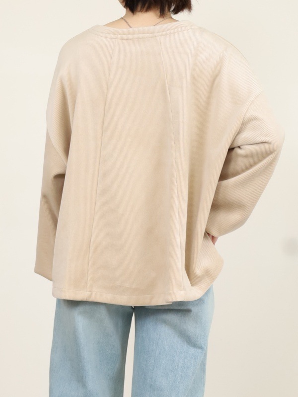 【ayane】ボンバーコーデュロイプルオーバー