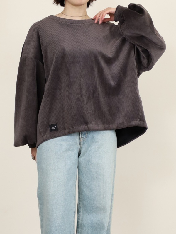 【ayane】ボンバーコーデュロイプルオーバー