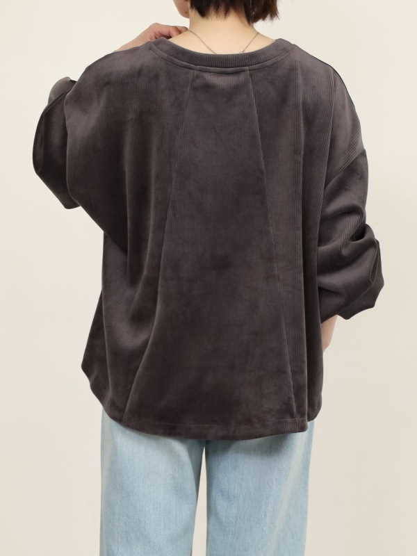 【ayane】ボンバーコーデュロイプルオーバー