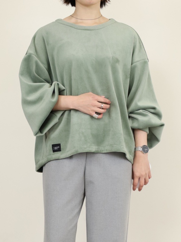 【ayane】ボンバーコーデュロイプルオーバー