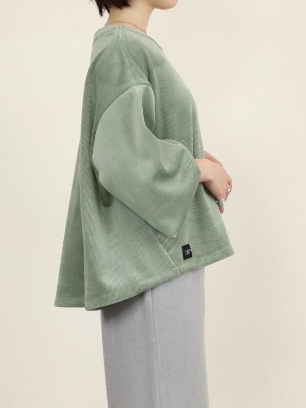 【ayane】ボンバーコーデュロイプルオーバー