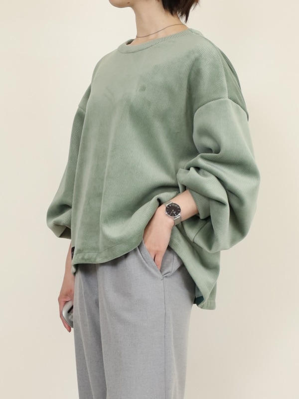 【ayane】ボンバーコーデュロイプルオーバー