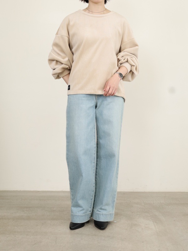 【ayane】ボンバーコーデュロイプルオーバー