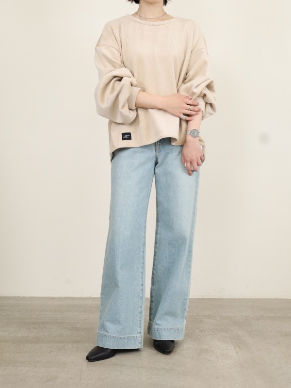 【ayane】ボンバーコーデュロイプルオーバー