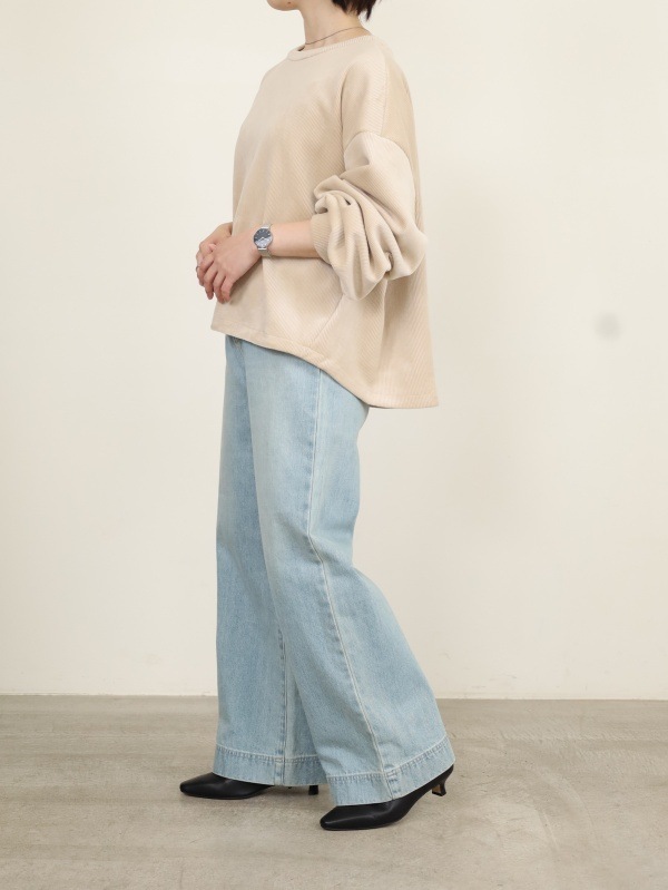 【ayane】ボンバーコーデュロイプルオーバー