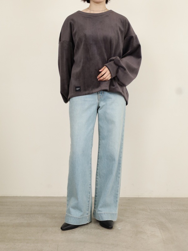 【ayane】ボンバーコーデュロイプルオーバー