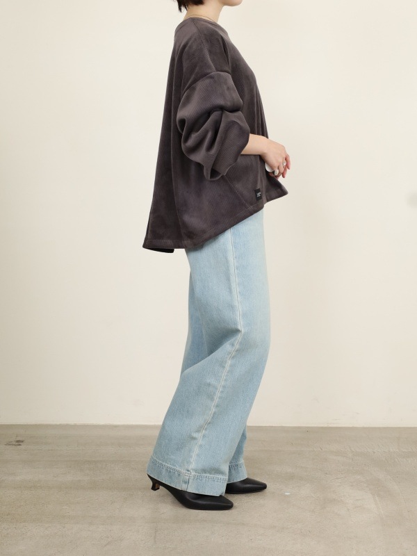 【ayane】ボンバーコーデュロイプルオーバー