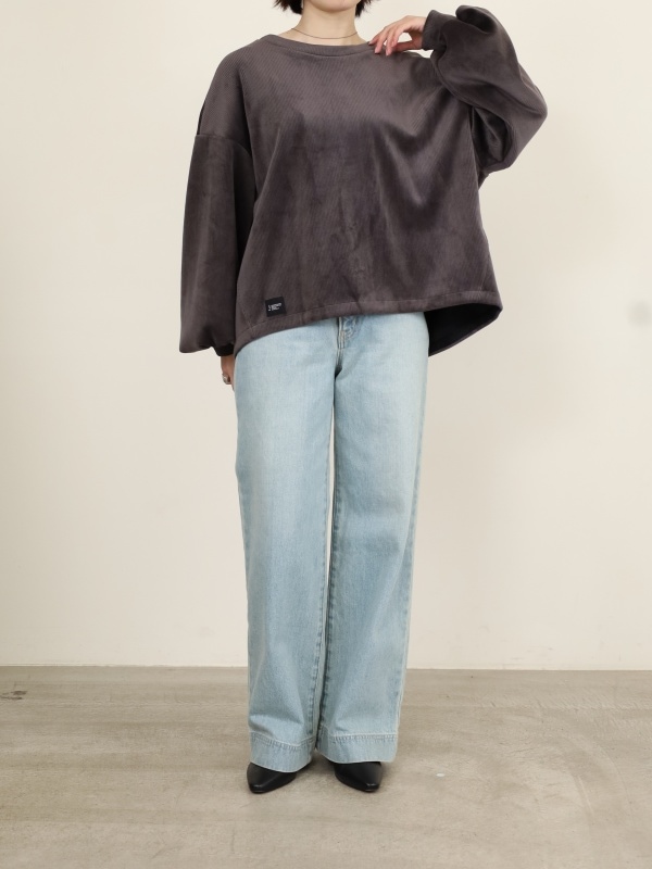 【ayane】ボンバーコーデュロイプルオーバー